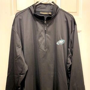 Philade Eagles 1/4 zip pullover; sz XXL